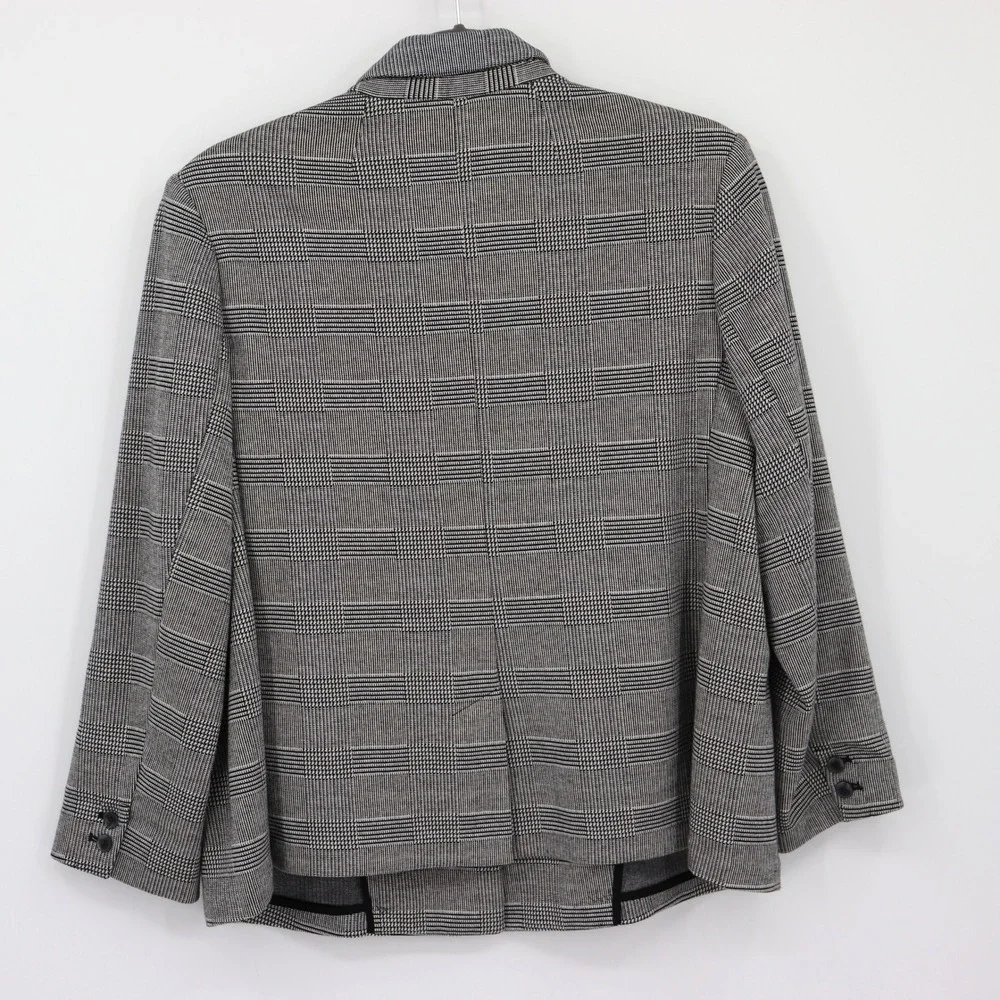 Old Navy Plaid Blazer Mens XXL Gray Black Career Office Casual Jacket‎ Preppy